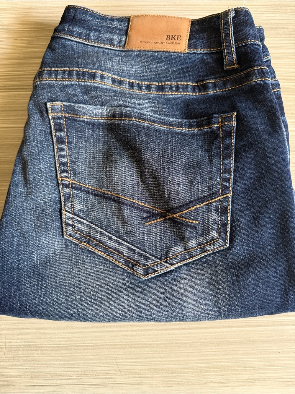 BKE Dark Indigo Skinny Jeans with Contrast Stitching